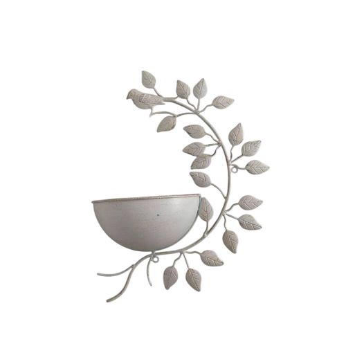 Durable and Rust-Resistant 42CM Metal Garden Planter (Cream)