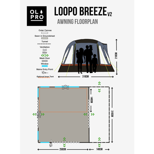 Loopo Breeze v2 Campervan Awning