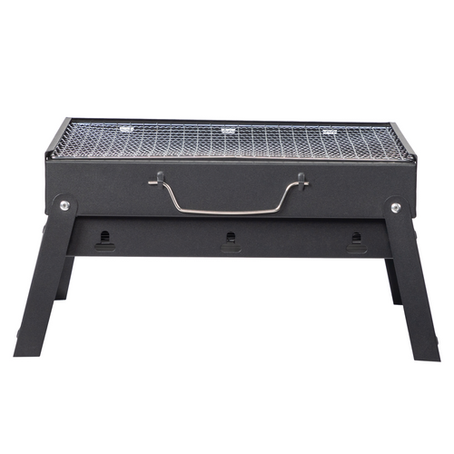 Portable BBQ Grill with Folding Feet, Compact and Lightweight Charcoal Grill